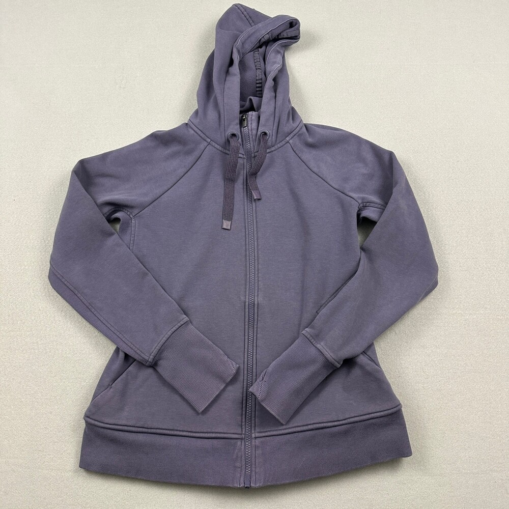 Athleta Jacket Women Medium Purple Full Zip Pocket Performance Hoodie M